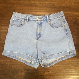 Light Denim Mom Shorts